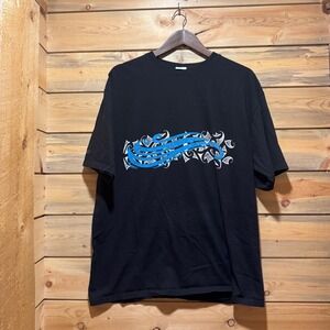 Crazy Shirts Hawaii Original Black Graphic T Shirt XL Tribal Wave Print